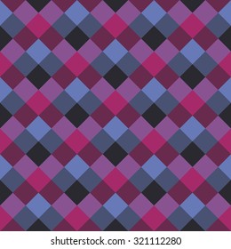 Mosaic seamless pattern. Print in a cage in a rustic style for interior decorating, home textiles, clothing.