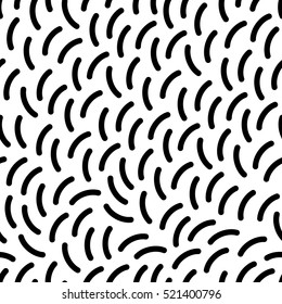 Mosaic seamless pattern. Retro memphis style, fashion 80-90s. Black and white concept style. Hipster and trendy pattern.
