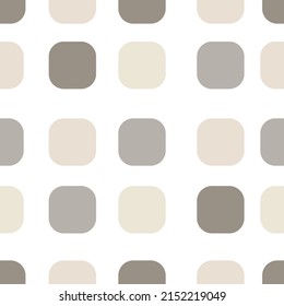 Mosaic seamless pattern. Retro rounded squares. Minimalistic Scandinavian style in pastel colors. Ideal for printing baby clothes, textiles, fabrics, wrapping paper.