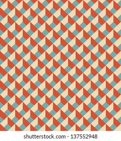 Mosaic seamless pattern in retro style. Vintage soft colors. Can be used to fabric design, wallpaper, decorative paper, web design, etc. Swatch of seamless pattern included in the file.