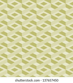 Mosaic seamless pattern in retro style. Vintage soft colors. Can be used to fabric design, wallpaper, decorative paper, web design, etc. Swatch of seamless pattern included in the file.