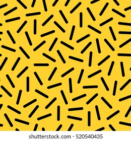 Mosaic seamless pattern with stripes. Retro memphis style, fashion 80-90s. Colorful and bright concept style. Hipster and trendy background.