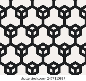 Mosaic seamless pattern of Tessellation shapes. Puzzle geometric art Repeating patterns vector.