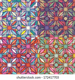 Mosaic seamless texture. Vector pattern