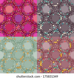 Mosaic seamless texture. Vector pattern
