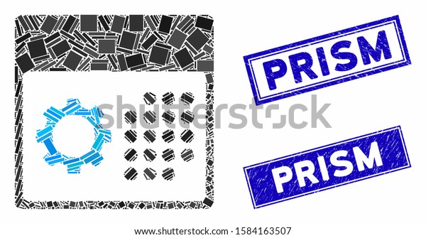 Mosaic Service Calendar Pictogram Rectangular Prism のベクター画像素材 ロイヤリティフリー