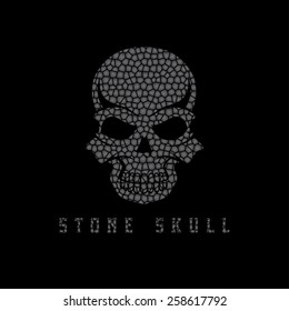 mosaic skull vector design template