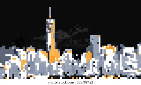 Mosaic skyline of New York