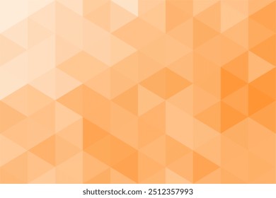 Mosaic soft orange triangle background. Gradient abstract geometric background. Artistic triangle puzzle background.