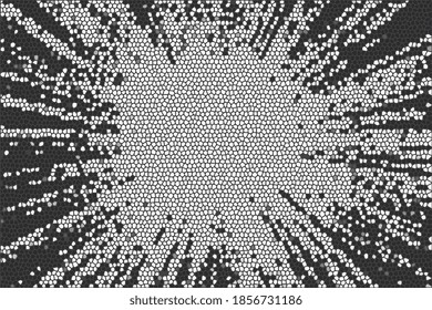 Mosaikgeschwindigkeit Linie, schneller Bewegungshintergrund. Kleine Ziegelgrafik mit Linien. Pop-Art-Muster und Zoom-Effekt