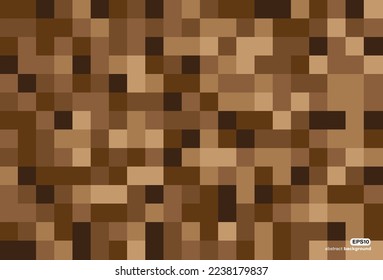 mosaico de mosaico cuadrado tema suciedad color marrón fondo de tono para la plantilla de la interfaz de usuario del sitio web Informes anuales, volante, afiche, portada de la revista, plantilla de folleto publicidad banner uso amigable EPS vectorial.