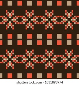 Mosaic of squares. Abstract background. Seamless pattern. Vector illustration for web design or print.