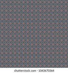 A mosaic of squares in blue, orange and violet colors. Modern stylish vector colorful texture. Seamless pattern abstract background with random size squares.
