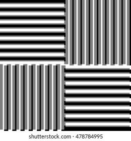 Mosaic of squares with embossed / offset line filling (Repeatable)