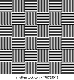 Mosaic of squares with embossed / offset line filling (Repeatable)