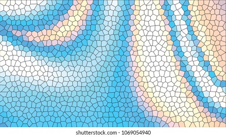 Mosaic. Stained glass window. Vector background