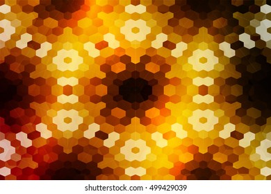 mosaic. stained-glass window. dark orange color. vector illustration. for design, wallpaper, interior