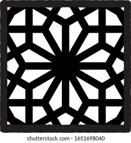 Mosaic Star Graphic In Frame