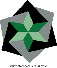 Mosaic stars in the form of cubes