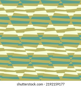 Mosaic of striped geometric seamless patern. Decorative abstract lines ornament. Creative design for fabric, textile print, wrapping paper, cover. Vector illustration