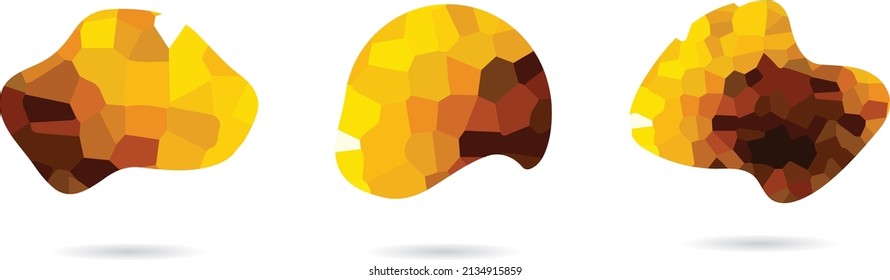 Mosaic style effect. Shades of yellow. Abstract background. EPS 10.