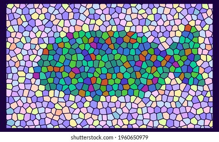 Mosaic style fish  crystal like art