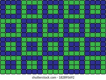 Mosaic Style Pattern. Vector