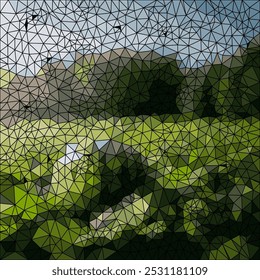 A mosaic of subtle and dark colors