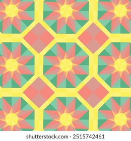 mosaic sunset color sun triangle form
