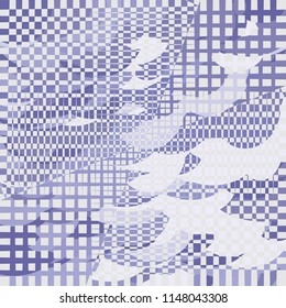 Mosaic tapestry vector texture with organic shapes and forms. Absract geometric background for modern fashion, design, prints, textile, cloth, paper packaging