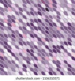 Mosaic tapestry vector texture. Randomly colored rhombuses of the same size outlined by zigzag lines. Geometric scaly background for modern fashion, design, prints, textile, cloth, paper packaging.
