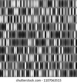 Mosaic tapestry vector texture with randomly colored oval elements of the same size. Geometric patchwork background for modern fashion, design, prints, textile, cloth, paper packaging.
