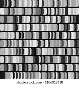 Mosaic tapestry vector texture. Rounded rectangles and shapes forming broad bands and rows. Abstract background for modern fashion, design, prints, textile, cloth, paper packaging. 
