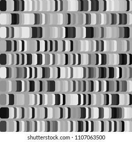 Mosaic tapestry vector texture. Rounded rectangles and shapes forming broad bands and rows. Abstract background for modern fashion, design, prints, textile, cloth, paper packaging. 
