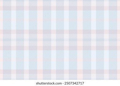 Mosaic textile tartan texture, present check seamless plaid. Doodle pattern vector background fabric in white and light colors palette.