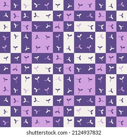 Mosaic texture of brown fabric in a large hem. Background image. eamless pattern with colorful colors backdrop design.
