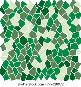 Mosaic texture. Geometric background of curves, irregular triangles, rectangles. Vector illustration