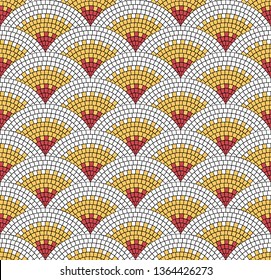 Mosaic texture. Seamless vector pattern