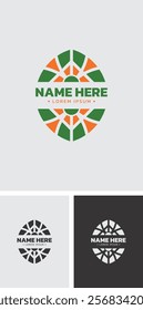 Mosaic themed logo design. Flat Vector Logo Design Template