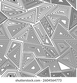 Mosaic thin line seamless pattern abstract endless texute