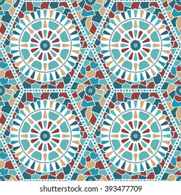 Mosaic tile blue