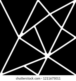 Mosaic tile pattern vector. Design white on black background. Design print for textile, fabric, wallaper, background. Set 2