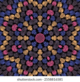 Mosaic tile vector seamless ornament. Interior decor geometric print. Stained texture background design. Islamic tile mosaic seamless pattern. Retro moorish cover.