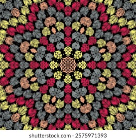 Mosaic tile vector seamless ornament. Interior wallpaper colorful print. Star element symmetry background design. Ornate tile mosaic arabian seamless pattern. Scrapbook print template.