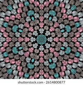 Mosaic tile vector seamless ornament. Interior wallpaper colorful print. Star element mandala background design. Spanish traditional tile mosaic seamless pattern. Muslim ethnic motif.