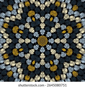 Mosaico azulejo vetor ornamento sem costura. Interior papel de parede impressão colorida. Projeto de fundo de simetria de elemento de estrela. Padrão de mosaico de azulejos otomanos sem costura. Empacotando impressão de papel.