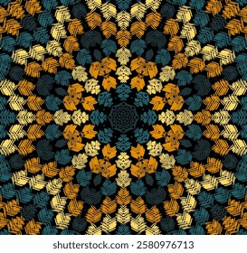 Mosaic tile vector seamless pattern. Interior wallpaper colorful print. Star element mandala background design. Oriental tile mosaic graphic seamless pattern. Scrapbook print.