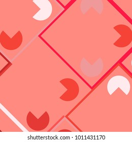Mosaic Tiles Background with Colorful Squares and Circles. Background for Tile, Fabric, Packaging Paper, Tablecloth, Banner, Textile. Surface Textures. Mosaic Tiles Background in Classic Style.