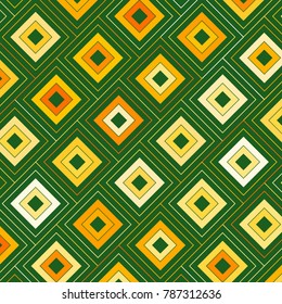 Mosaic Tiles Background with Multicolored Squares. Colorful Background for Tile, Fabric, Packaging Paper, Tablecloth, Banner, Textile. Surface Textures. Mosaic Tiles Background in Greek Style.