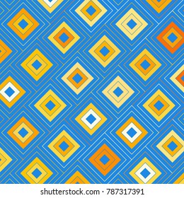 Mosaic Tiles Background with Multicolored Squares. Colorful Background for Tile, Fabric, Packaging Paper, Tablecloth, Banner, Textile. Surface Textures. Mosaic Tiles Background in Greek Style.
